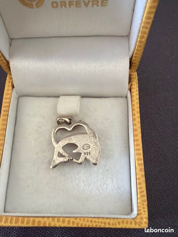 Pendentif Dauphin En Argent Sterling 925 – Neuf Avec étiquette