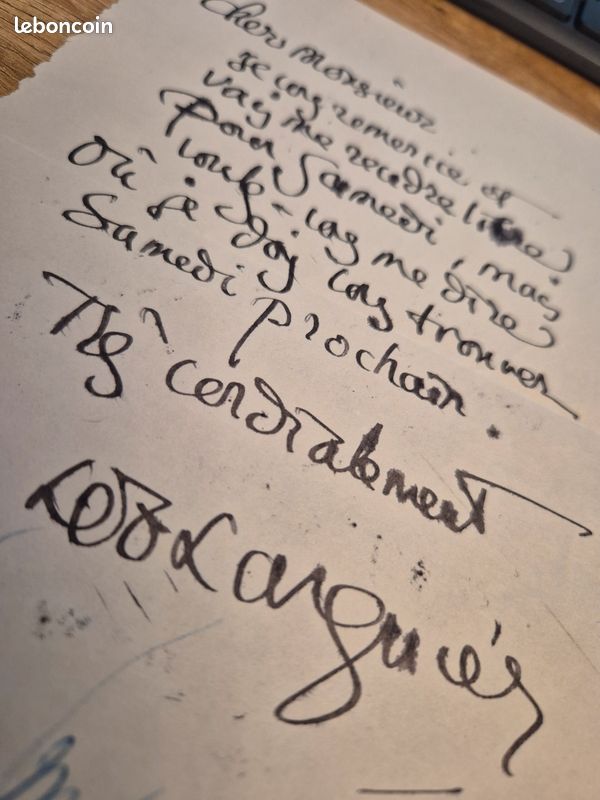 Leo Larguier , ecrivain ,poete lettre autographe manuscrite (image 1)