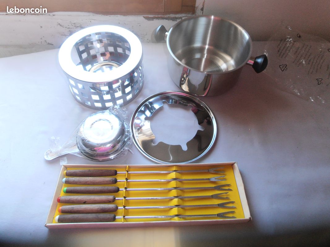 Service à fondue en inox (aluminium dur) (image 3)