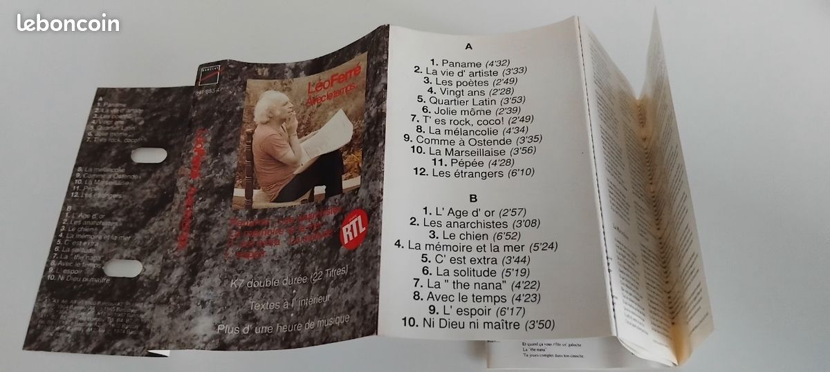 Cassette audio Leo ferré avec le temps (image 3)