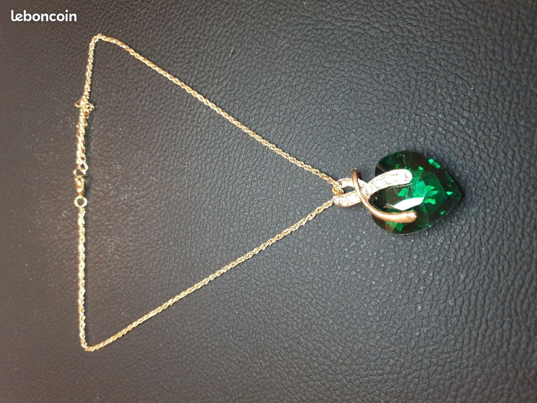 Parure "Gros coeur" vert (image 4)