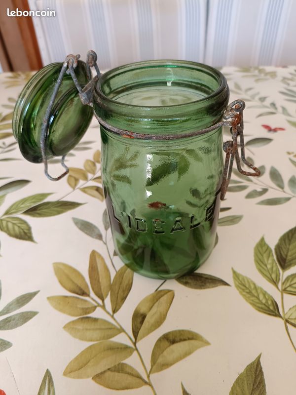 1 litre grand vert verre Canning Jar Saint Etienne MF Français