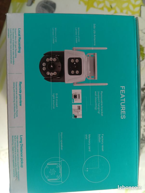 Kit 4 cameras wifi double objectifs 8MP 360° PTZ NEUVES (image 4)