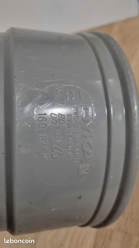 Coude 90 PVC diam 160 (image 1)
