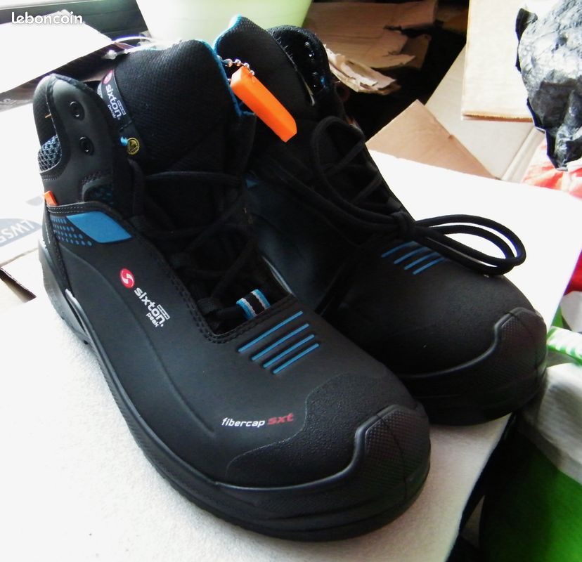 Chaussures bottines de sécurité en cuir et toile Sixton peak neuves 40 homme (image 1)