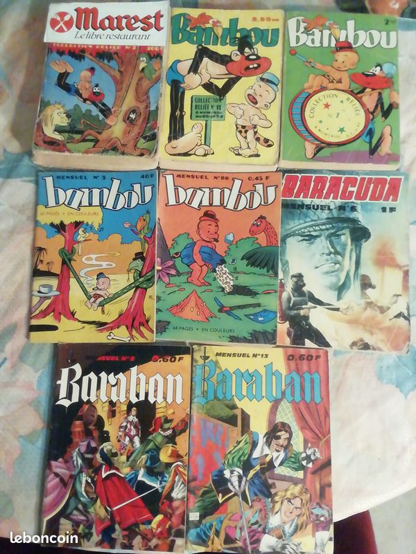 BAMBOU BARACUDA BARABAN BICHES pf ancienne année 50 à 80 IMPERIA divers n° style buck john (image 1)