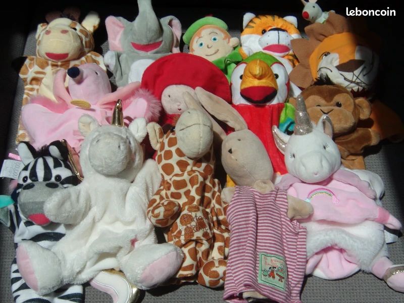 Super lot 14 marionnettes doudou peluches (image 2)