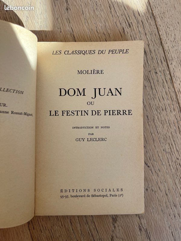 Molière DOM JUAN ou le Festin de pierre Éditions sociales (image 2)