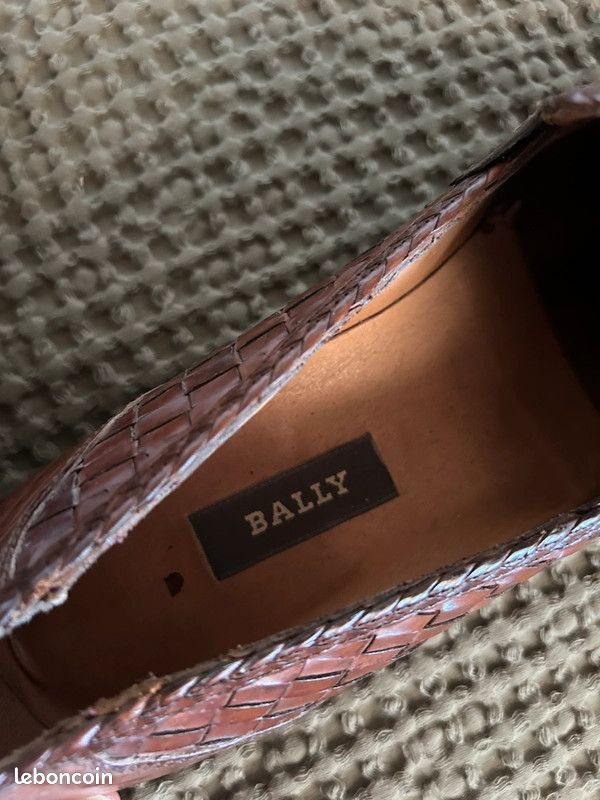 Mocassin Bally Pearce En Cuir Marron - Taille 40.5, Fait Main Italie, Neuf Avec Boîte, Luxe Homme