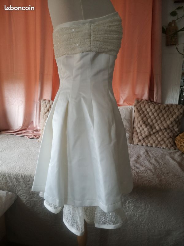 Robe mariée bustier sequins (image 10)