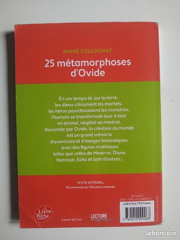 25 métamorphoses d'Ovide de Annie Collognat (image 2)