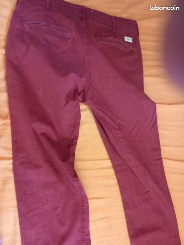 Pantalon bordeau droit (image 5)