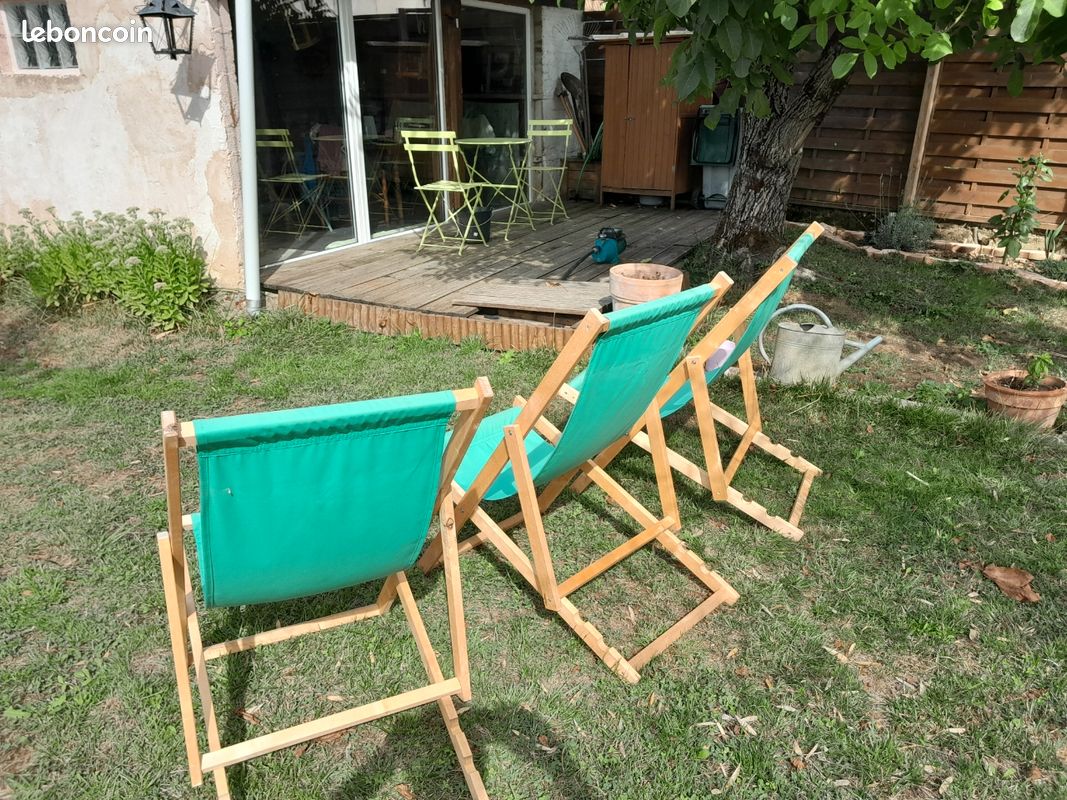 Chaises longue de jardin en bois (image 2)