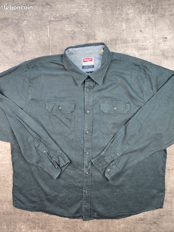 Chemise Wrangler homme noire XXL, manches longues, chemise homme, haut homme, t-shirt, vêtement homme, casual, western, grande taille 49 (image 7)