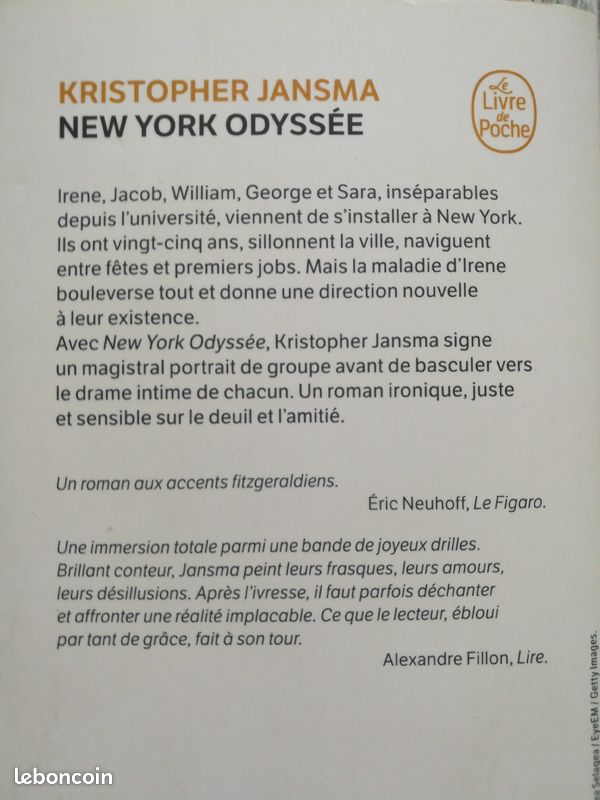 Livre roman New york odyssée de kristopher Jansma (image 4)