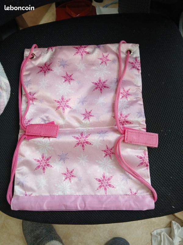 Sacoche ou sac a dos rose/multicolores tres bon état avec fermeture éclair intactepour fille (image 5)