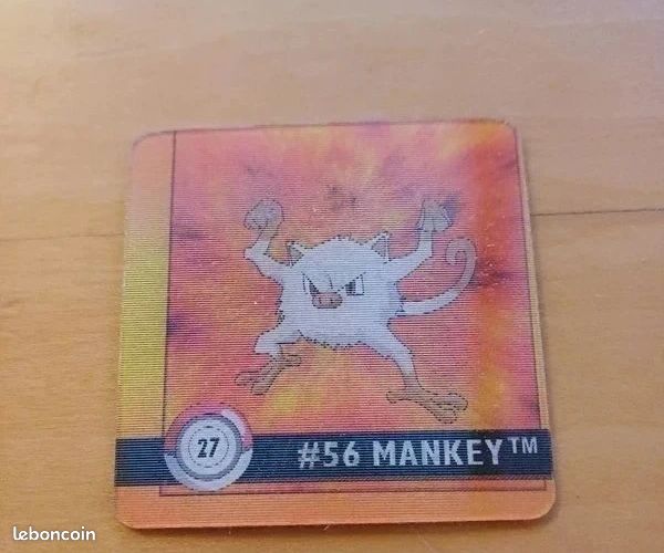 Carte lenticulaire Pokemon Goota catch'em all Artbox Premier edition - 27 - Mankey/Primeape (image 1)