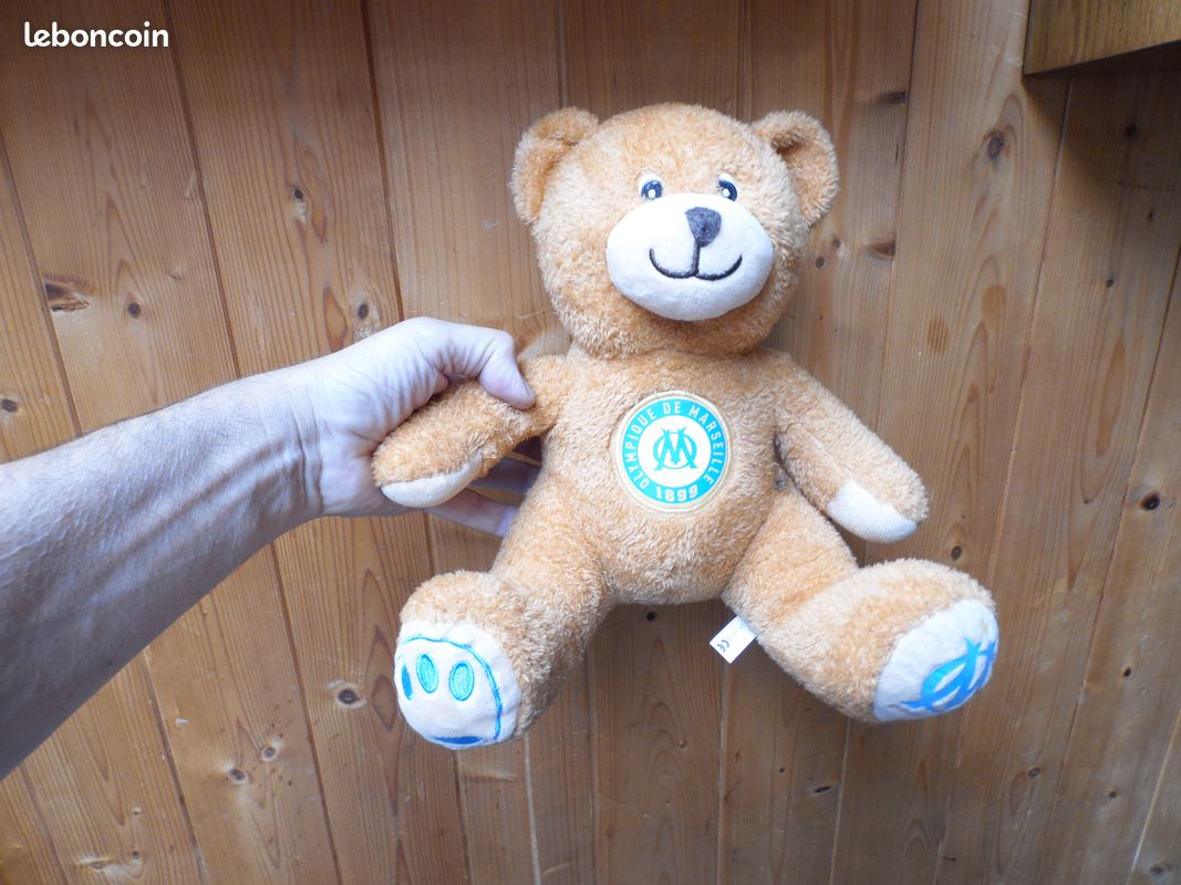 Nounours Ours En Peluche "I Love Marseille" Avec Drapeau France - 20 Cm Neuf