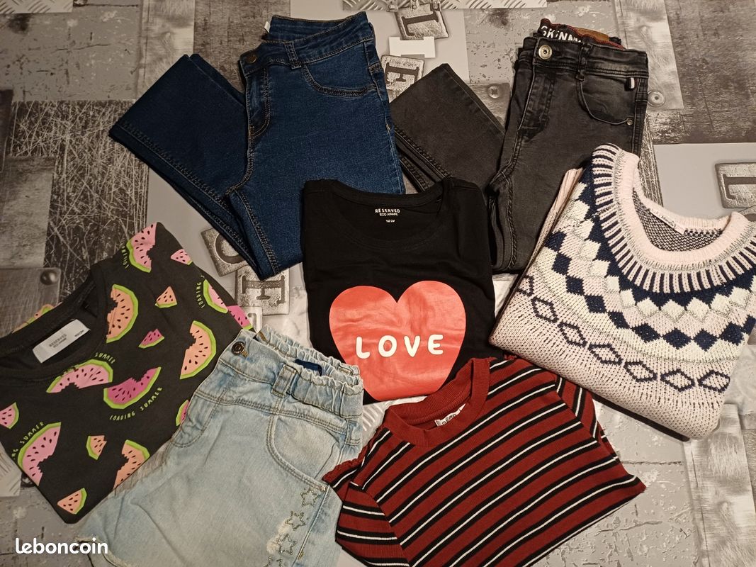 Lot De Vêtements Fille Taille 12 Ans - Toutes Saisons, Style Décontracté - Occasion En Très Bon état