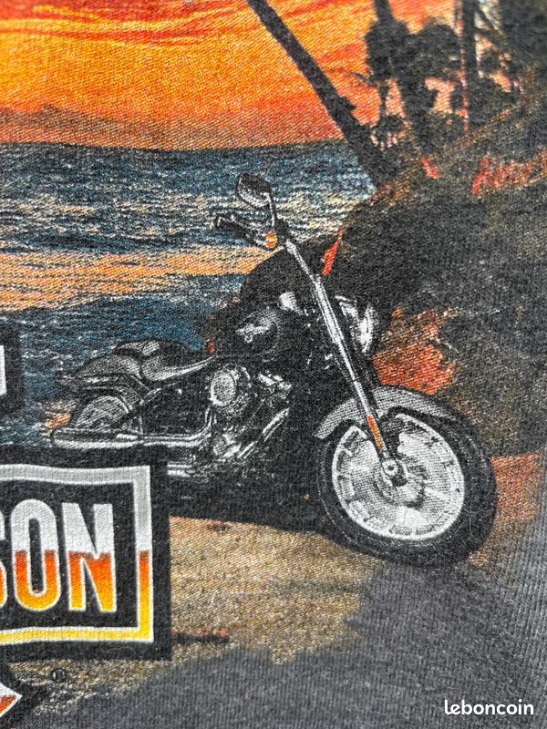 T-shirt Harley Davidson 2XL Gris Bald Eagle Honolulu Hawaii 2012 – Vintage Rare Collector (image 5)