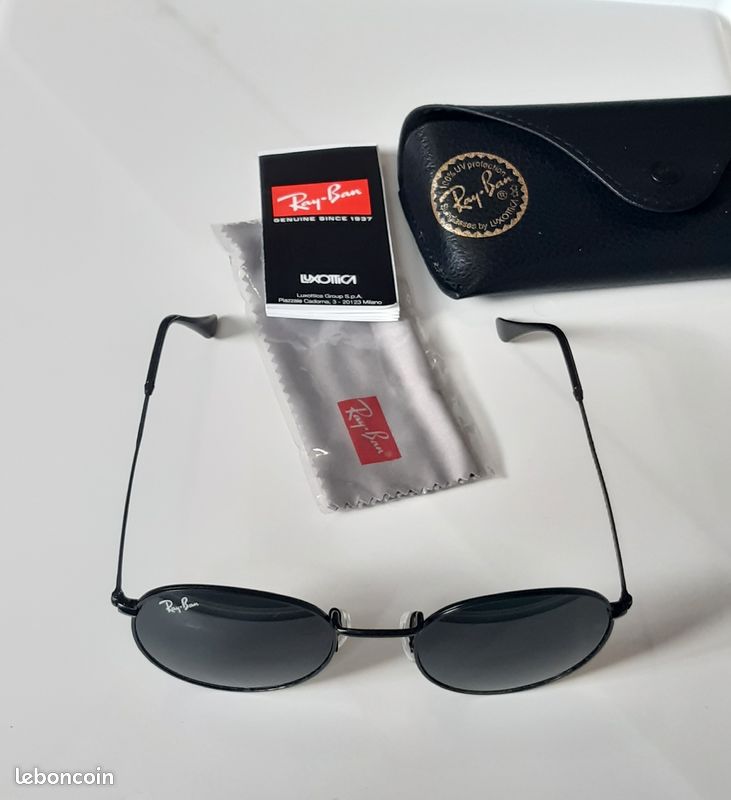 Lunettes de Soleil Ray-Ban Round Metal Noir RB3447 001 50-21