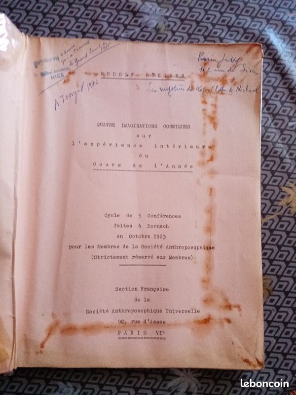Rudolf steiner deux documents quatre imaginations cosmiques / le cours... (image 5)