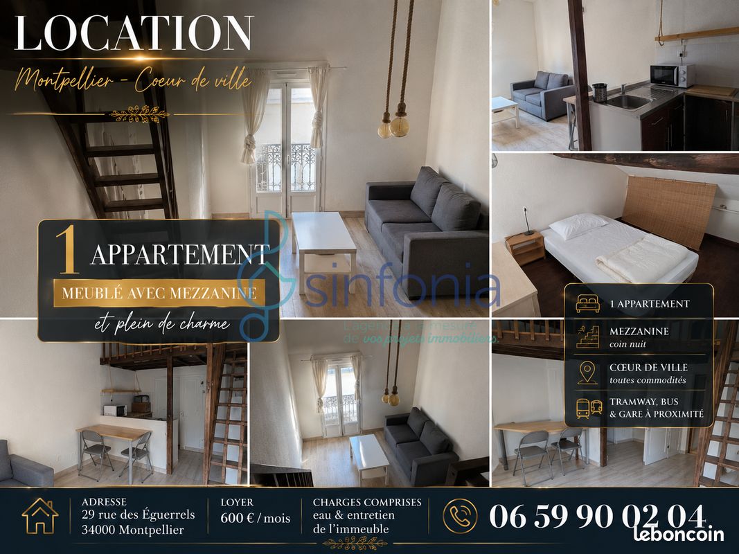 Appartement 2 pièces 35 m² · à Montpellier · 35 m² · 600 €/mois