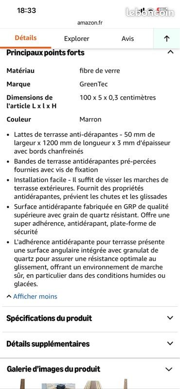15 Bandes goudronnés antidérapantes terrasse lot complet ou à l’unité (image 8)