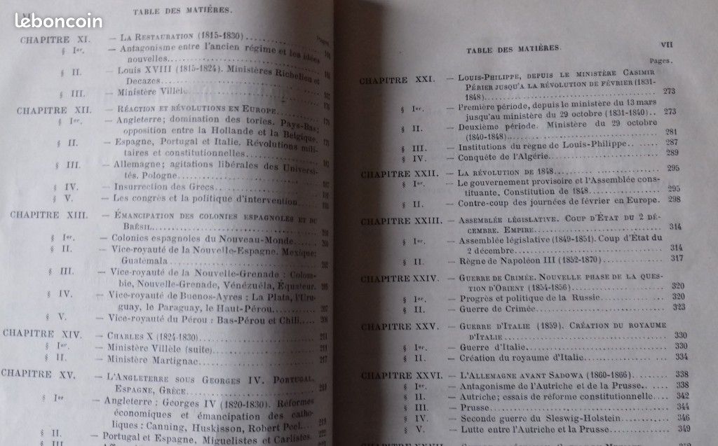 1 Livre de 1887 Cours d'Histoire Générale par F. OGER (image 2)