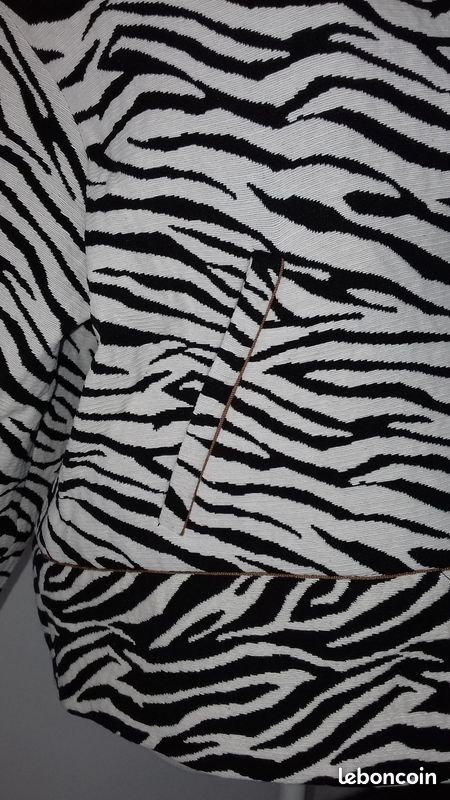 Veste Zara Taille M Noir/blanc - Comme Neuf - Occasion Très Bon état