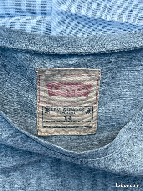 T-shirt gris imprimé Levis fille 14 ans (image 4)