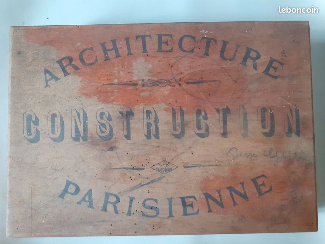 ANCIEN JEU DE CONSTRUCTION EN BOIS ARCHITECTURE