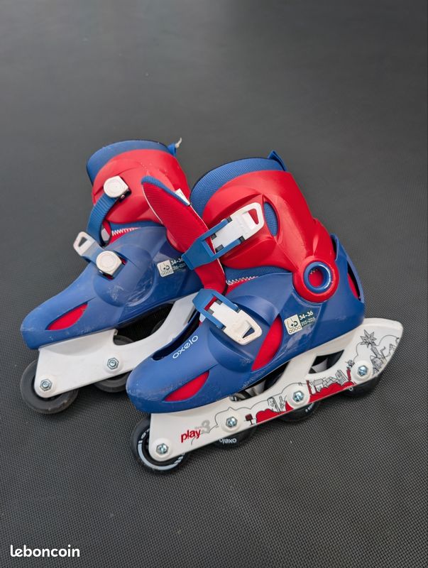 Roller enfant réglable 34 /36 Décathlon Oxelo Sport Plein air
