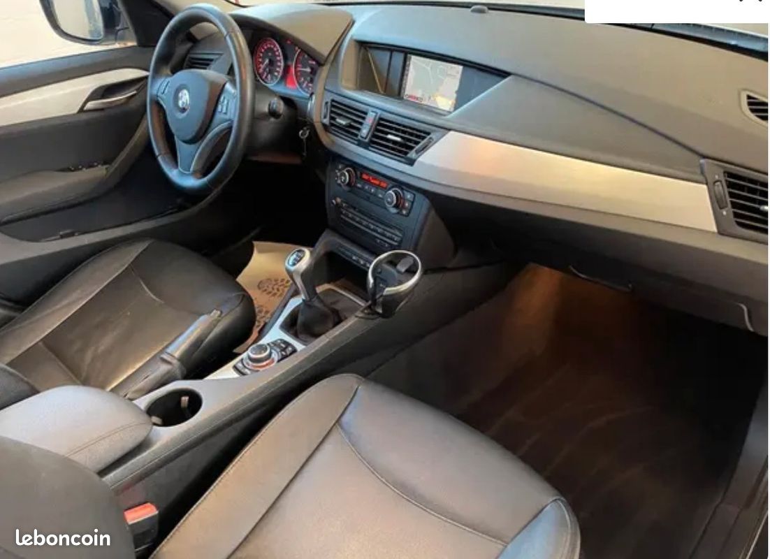 Bmw x1 x 1 E84 18D 18 D 143CH LUXE GRIS SUV XDRIVE GPS / BLUETOOTH CUIR / TOIT OUVRANT PANORAMIQUE (image 6)