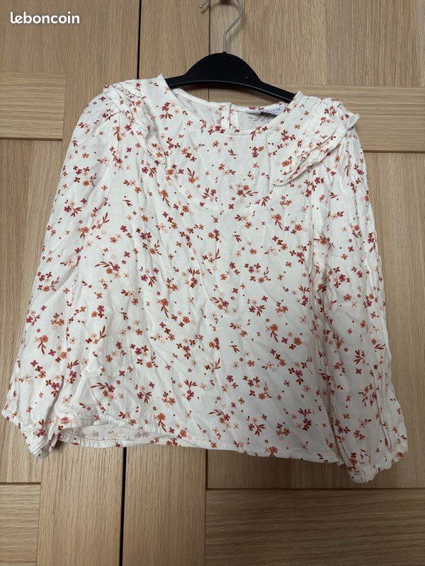 Chemisier Femme Blanc à Pois Primark - Taille 46-48 - Parfait état