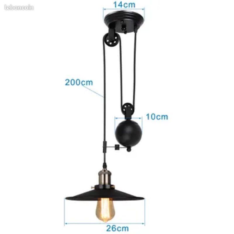 Iplusmile Poulie Murale Pour Luminaire Suspendu – Crochet Levage Métal Robuste, Idéal Lampes Pendentif & Câbles Décoratifs