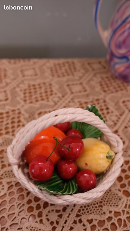 Corbeille de fruits en céramique vintage (image 2)