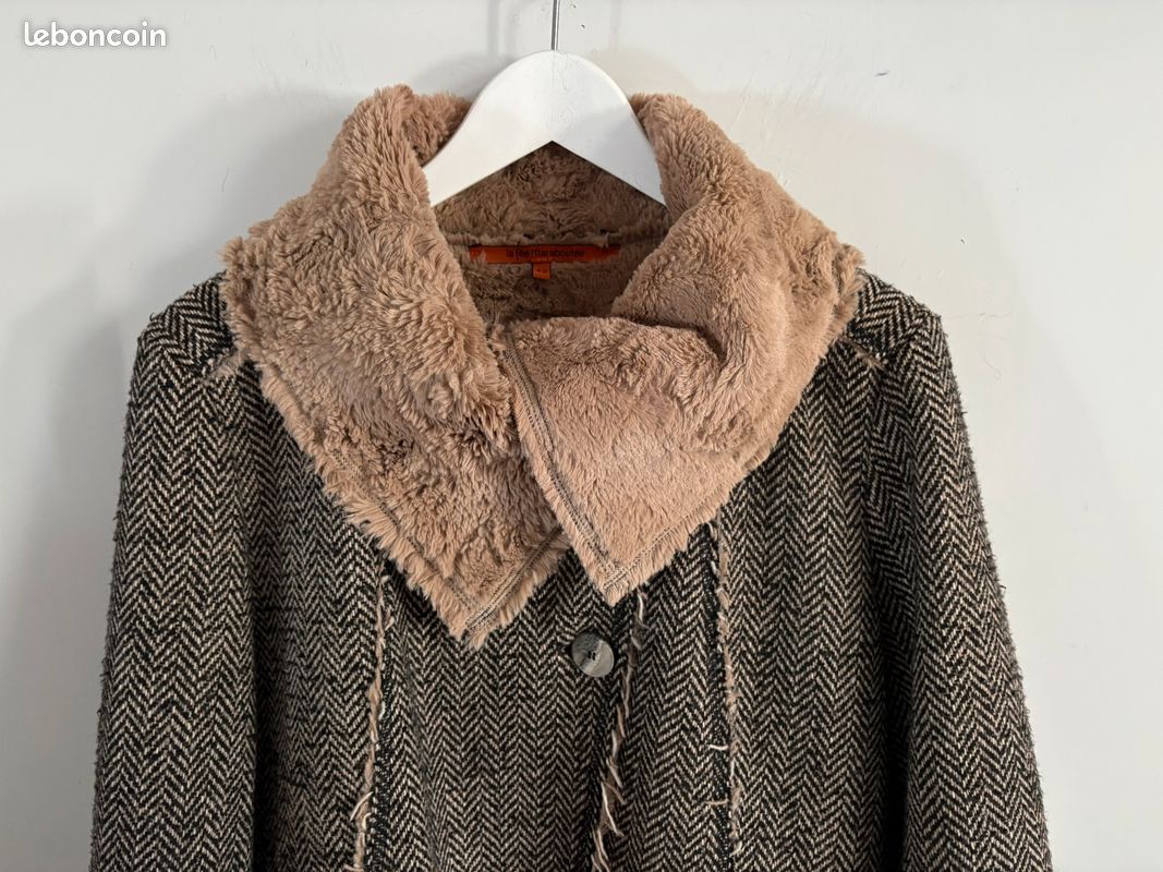 Veste La Fée Maraboutée Taille 40 - Marron - 100% Coton - Occasion Comme Neuve