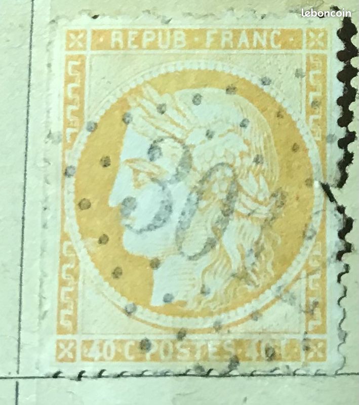 Vente de timbre ancien (image 1)