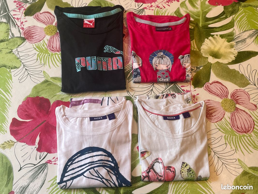 4 t-shirt de marques ( SERGENT MAJOR, MEXX, PUMA )-9/10 ans (image 1)