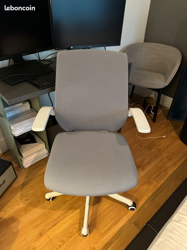 SIHOO Chaise de Bureau rotative 360°, Siege de Bureau Ergonomique en Maille avec Support Lombaire Réglable, Accoudoir Pliable (image 4)