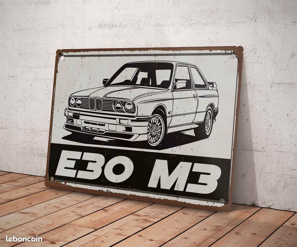 Plaque métal vintage BMW E30 M3 (image 2)