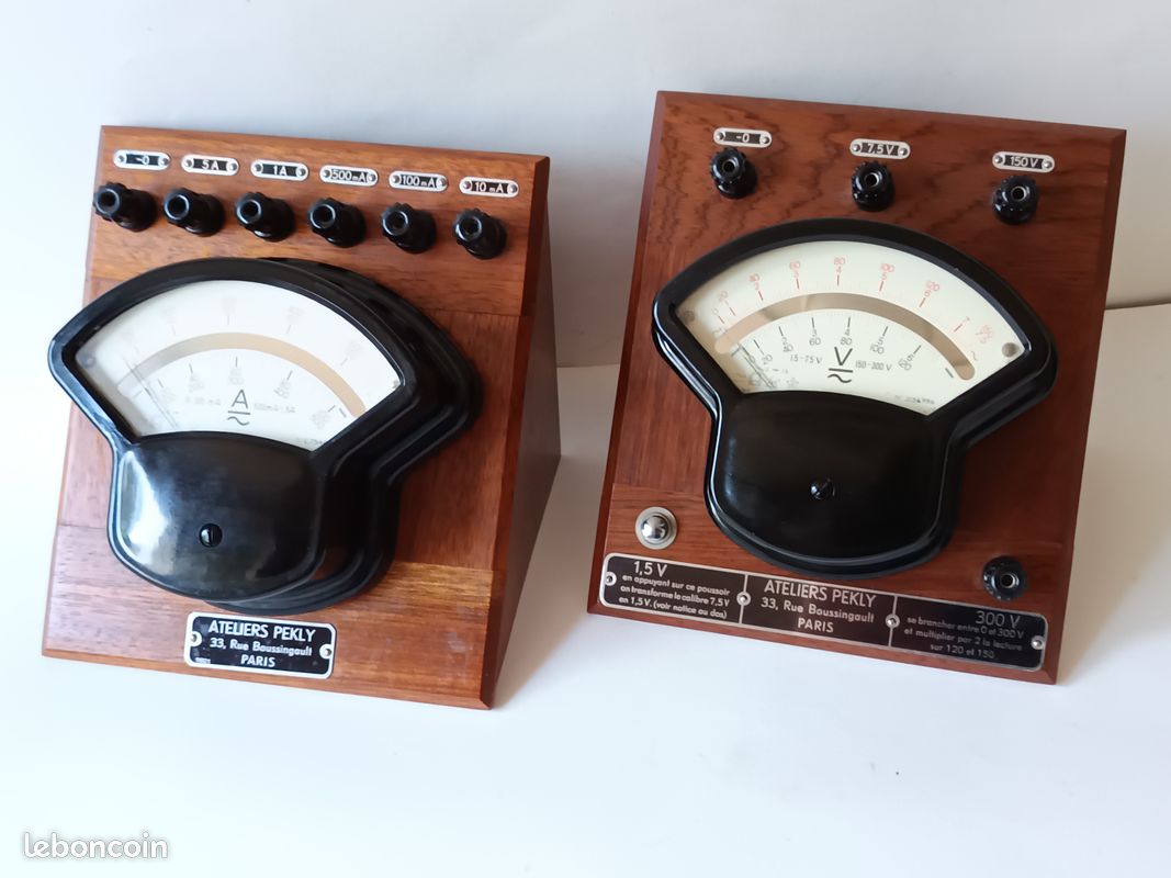 Voltmètre Pekly 500V 70x70mm made in france