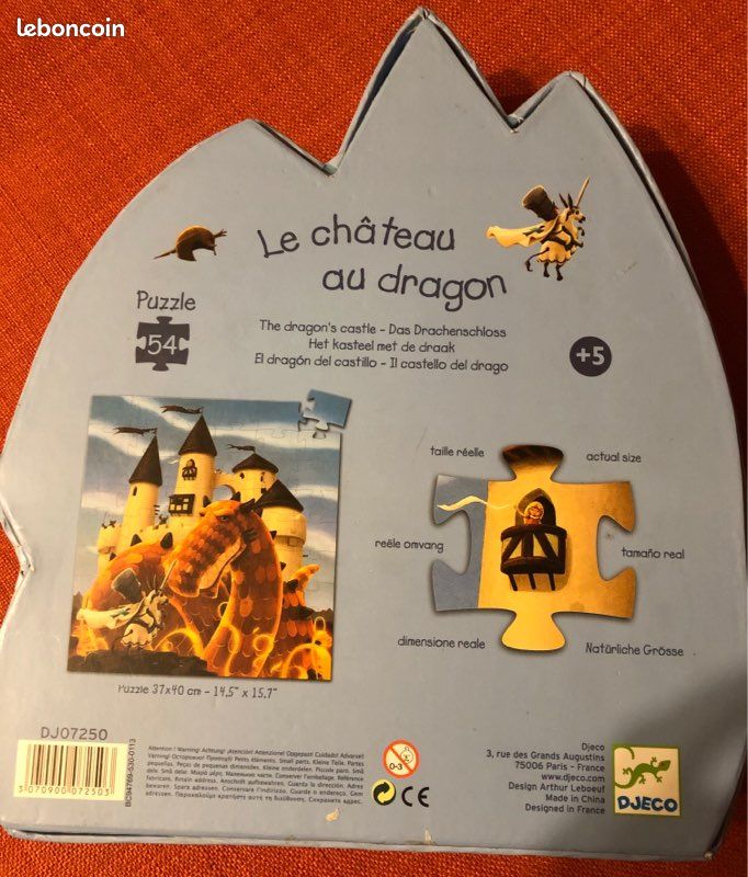 Puzzle enfant 54 pièces Djeco dragon et chevalier 5 ans et plus (image 3)