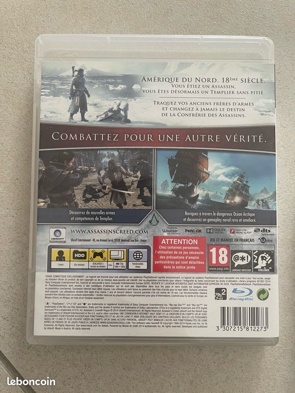 Lot Jeux PS3 Assassin’s Creed (Rogue et IV Black Flag) (image 3)