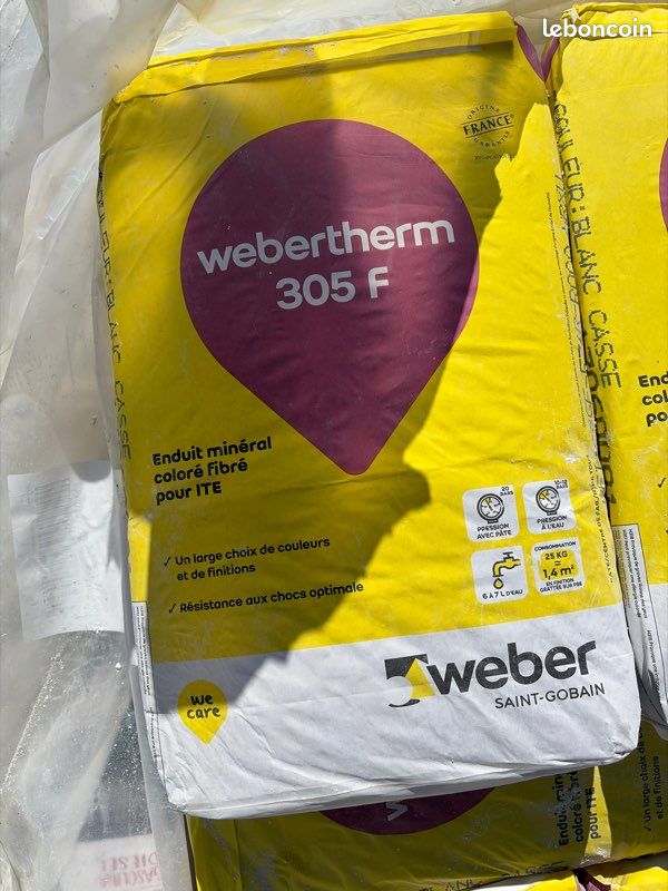 Enduit Webertherm 305 F – 13 sacs neufs (image 1)