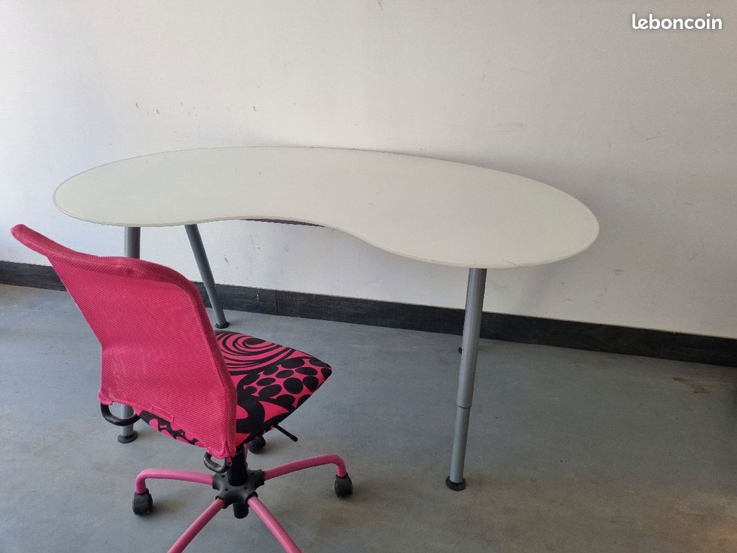 Bureau en verre givré (image 3)