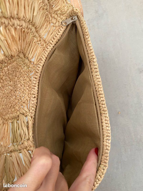 Joli sac / pochette en raphia artisanat malgache neuf (image 9)
