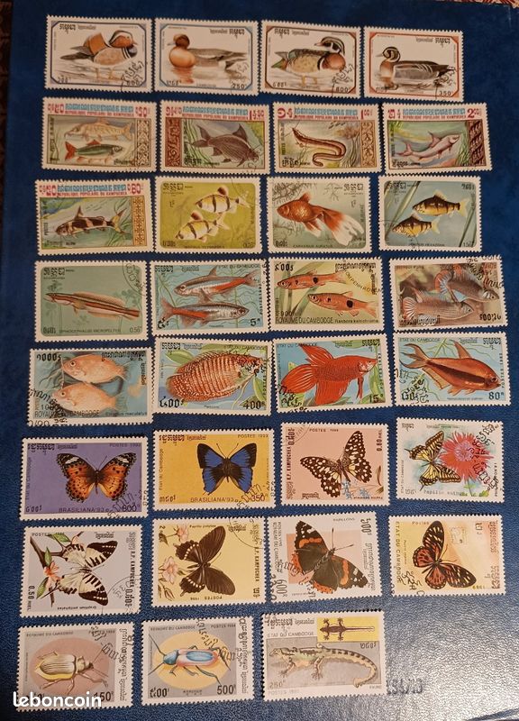 Lot De 500 Timbres Animaux – Collection Variée – Oblitérés – Livraison Rapide