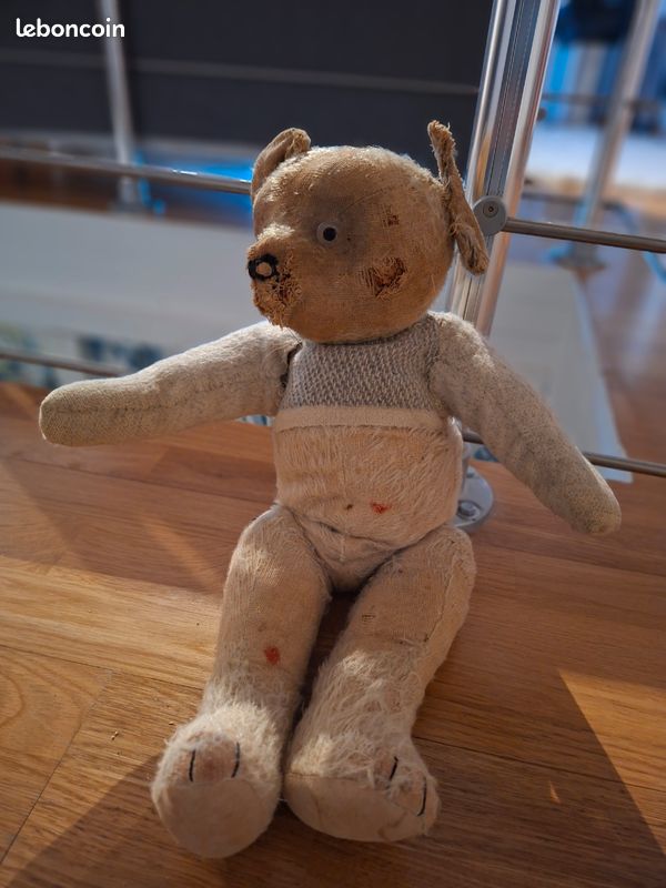 Ours En Peluche Ancien Vintage Articulé - Teddy Bear Des Années 1940, à Restaurer